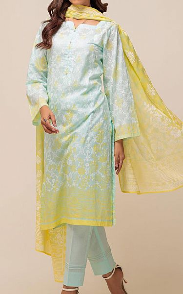 Bonanza Pale Blue Cambric Suit | Pakistani Lawn Suits- Image 1