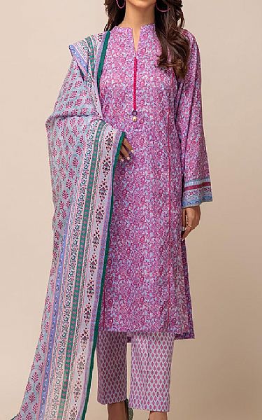 Bonanza Lilac/Pink Lawn Suit | Pakistani Lawn Suits- Image 1