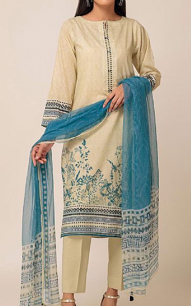 Bonanza Vanilla Lawn Suit | Pakistani Lawn Suits- Image 1