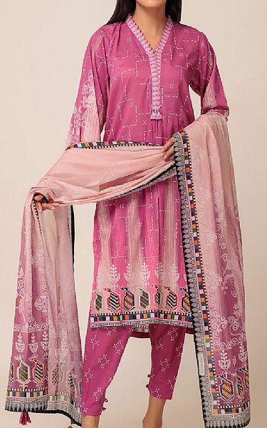 Bonanza Dark Pink Lawn Suit | Pakistani Lawn Suits- Image 1