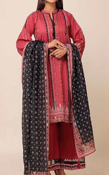 Bonanza Dusty Red Lawn Suit | Pakistani Lawn Suits- Image 1
