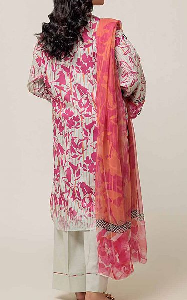 Bonanza Dark Pink/Grey Lawn Suit | Pakistani Lawn Suits- Image 2