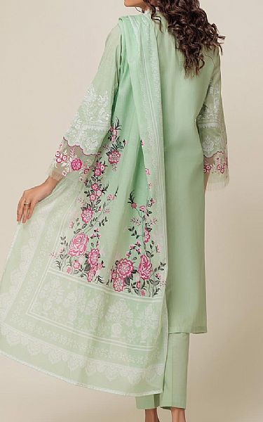 Bonanza Light Green Cambric Suit | Pakistani Lawn Suits- Image 2