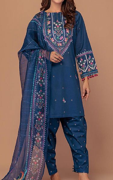 Bonanza Blue Zodiac Lawn Suit | Pakistani Lawn Suits- Image 1