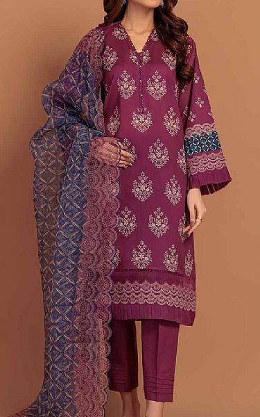 Bonanza Pansy Purple Lawn Suit | Pakistani Lawn Suits- Image 1