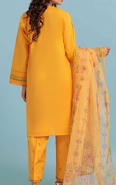 Bonanza Golden Yellow Cambric Suit | Pakistani Lawn Dress in USA- Image 2