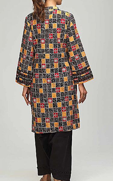 Bonanza Black/Mustard Khaddar Suit (2 Pcs) | Pakistani Dresses in USA- Image 2