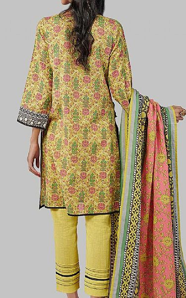 Bonanza Lime Yellow Khaddar Suit | Pakistani Dresses in USA- Image 2