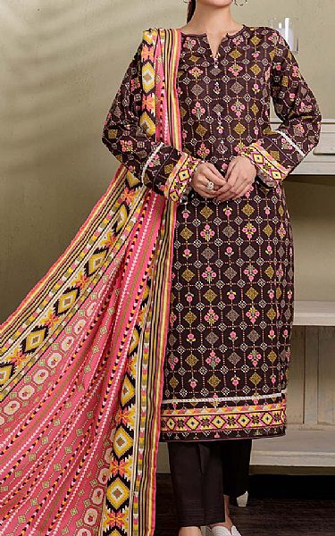 Bonanza Chocolate Brown Khaddar Suit | Pakistani Dresses in USA- Image 1