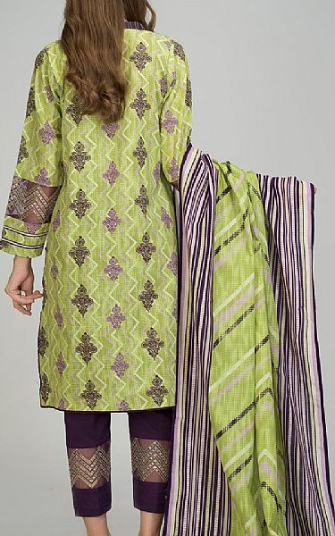Bonanza Lime Green Khaddar Suit | Pakistani Dresses in USA- Image 2