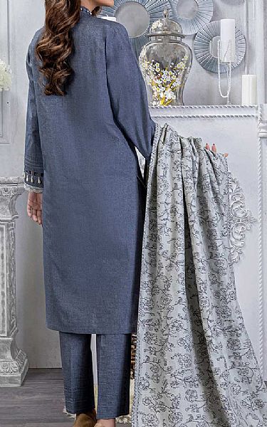Bonanza Cornflower Blue Yarn Dyed Suit | Pakistani Dresses in USA- Image 2