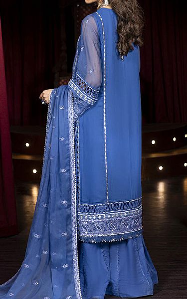 Bonanza Blue Chiffon Suit | Pakistani Embroidered Chiffon Dresses USA- Image 2
