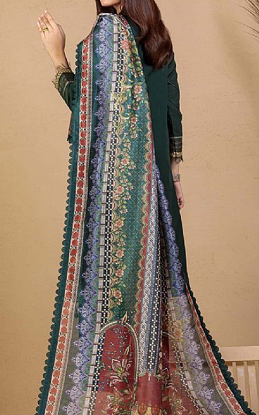 Bonanza Bottle Green Khaddar Suit | Pakistani Winter Dresses- Image 2