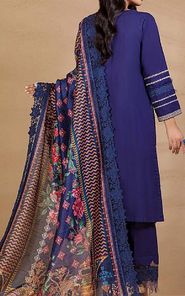 Bonanza Royal Blue Khaddar Suit | Pakistani Winter Dresses- Image 2
