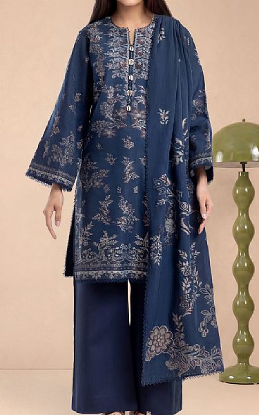 Bonanza Pickled Bluewood Jacquard Suit | Pakistani Lawn Dress in USA- Image 1