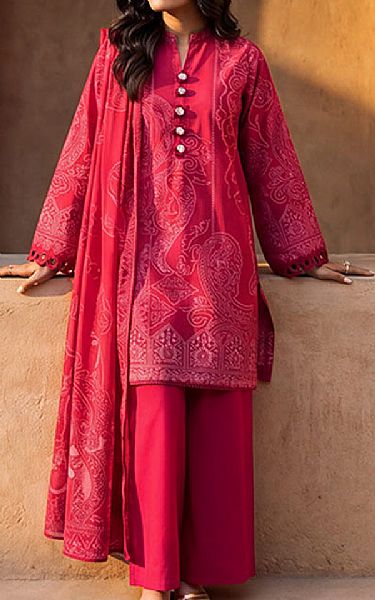 Bonanza Cerise Pink Jacquard Suit | Pakistani Lawn Dress in USA- Image 2