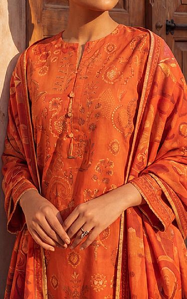 Bonanza Dusty Orange Jacquard Suit | Pakistani Lawn Dress in USA- Image 2