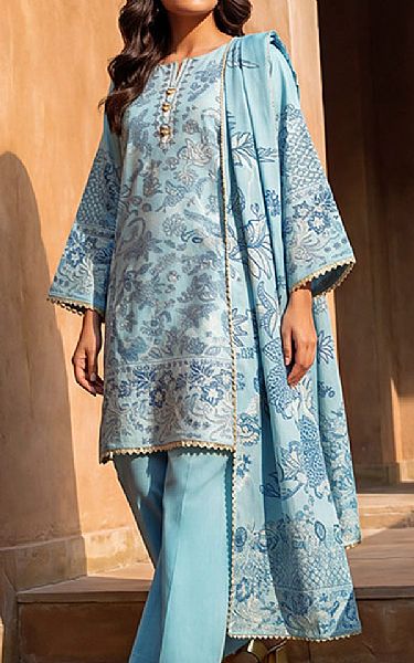 Bonanza Baby Blue Jacquard Suit | Pakistani Lawn Dress in USA- Image 1