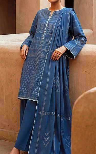 Bonanza Denim Blue Jacquard Suit | Pakistani Lawn Dress in USA- Image 1