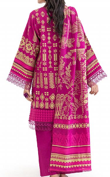 Bonanza Hot Pink Jacquard Suit | Pakistani Lawn Dress in USA- Image 2
