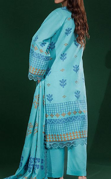 Bonanza Fountain Blue Jacquard Suit | Pakistani Lawn Dress in USA- Image 2