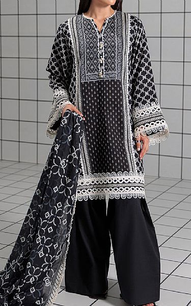 Bonanza Black/Off White Lawn Suit | Pakistani Lawn Dress in USA- Image 1