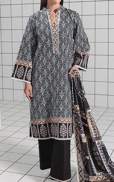 Bonanza Black/Off White Lawn Suit | Pakistani Lawn Dress in USA- Image 1