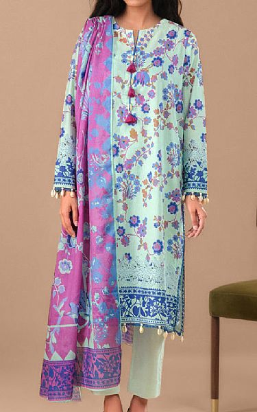Bonanza Pale Blue Lawn Suit | Pakistani Lawn Dress in USA- Image 1