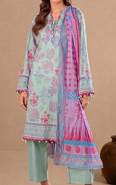 Bonanza Light Blue Lawn Suit | Pakistani Lawn Dress in USA- Image 1