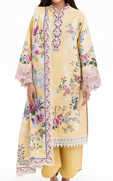 Bonanza Light Yellow Lawn Suit | Pakistani Lawn Dress in USA- Image 1