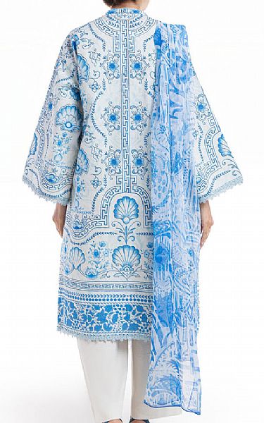 Bonanza Off White/Blue Lawn Suit | Pakistani Lawn Dress in USA- Image 2