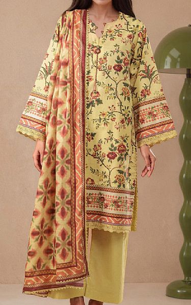 Bonanza Sand Gold Lawn Suit | Pakistani Lawn Dress in USA- Image 1