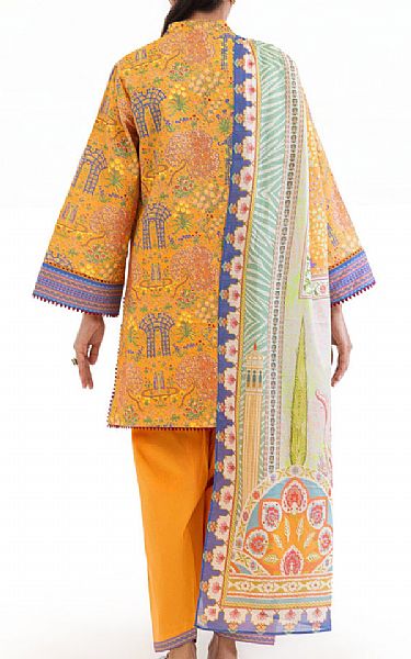 Bonanza Orange Lawn Suit | Pakistani Lawn Dress in USA- Image 2