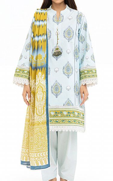 Bonanza Pale Blue Lawn Suit | Pakistani Lawn Dress in USA- Image 1