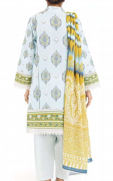 Bonanza Pale Blue Lawn Suit | Pakistani Lawn Dress in USA- Image 2