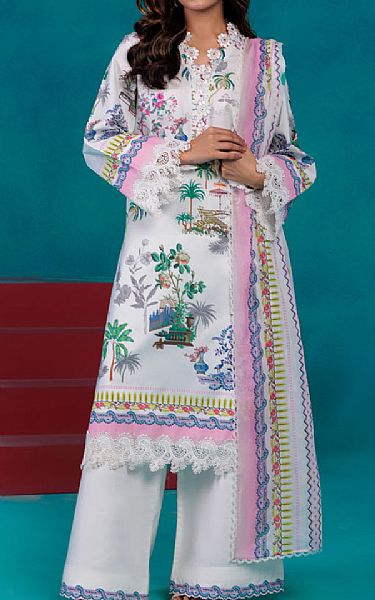 Bonanza Off White Lawn Suit | Pakistani Lawn Dress in USA- Image 1