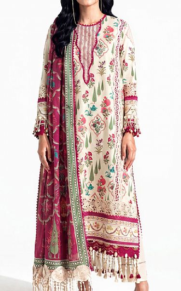 Bonanza Off White Lawn Suit | Pakistani Lawn Dress in USA- Image 1