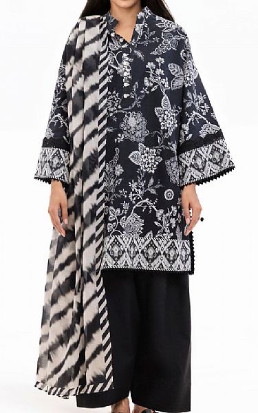 Bonanza Black/Off White Lawn Suit (2 pcs) | Pakistani Lawn Dress in USA- Image 1