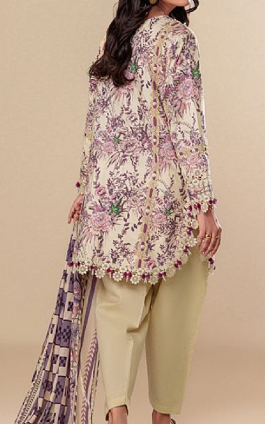 Bonanza Ivory/Light Plum Lawn Suit (2 pcs) | Pakistani Lawn Dress in USA- Image 2