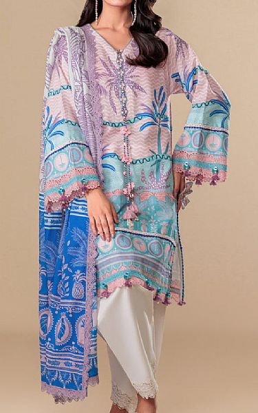 Bonanza Cavern Pink/Turquoise Lawn Suit (2 pcs) | Pakistani Lawn Dress in USA- Image 1