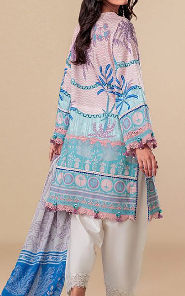 Bonanza Cavern Pink/Turquoise Lawn Suit (2 pcs) | Pakistani Lawn Dress in USA- Image 2