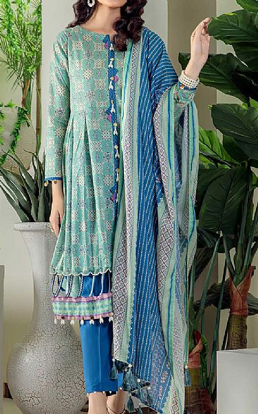 Bonanza Mint Green Lawn Suit | Pakistani Dresses in USA- Image 1