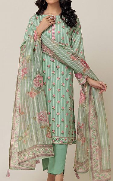 Bonanza Mint Green Lawn Suit | Pakistani Lawn Suits- Image 1