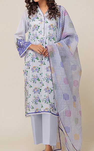 Bonanza Lavender Grey Lawn Suit | Pakistani Lawn Suits- Image 1