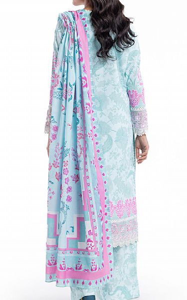 Bonanza Pale Aqua Lawn Suit | Pakistani Lawn Dress in USA- Image 2
