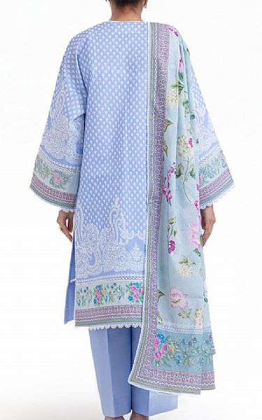 Bonanza Cloudy Blue Lawn Suit | Pakistani Lawn Dress in USA- Image 2