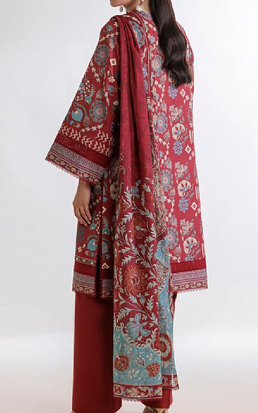 Bonanza Dusty Red Lawn Suit | Pakistani Lawn Dress in USA- Image 2