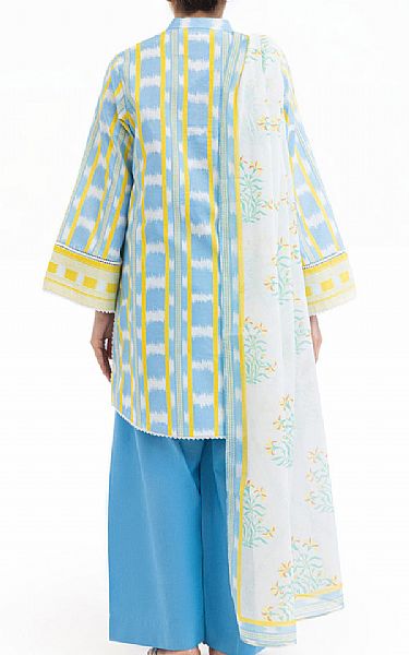 Bonanza Blue/Off White Lawn Suit | Pakistani Lawn Dress in USA- Image 2