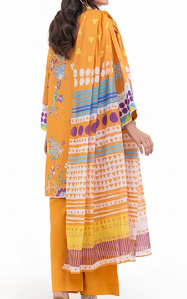 Bonanza Orange Lawn Suit | Pakistani Lawn Dress in USA- Image 2
