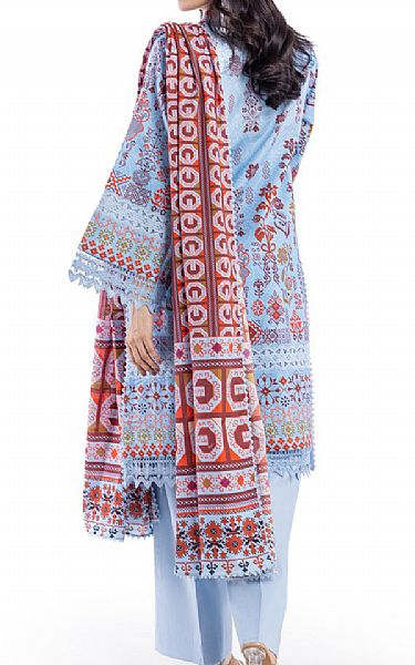 Bonanza Pale Aqua Lawn Suit | Pakistani Lawn Dress in USA- Image 2